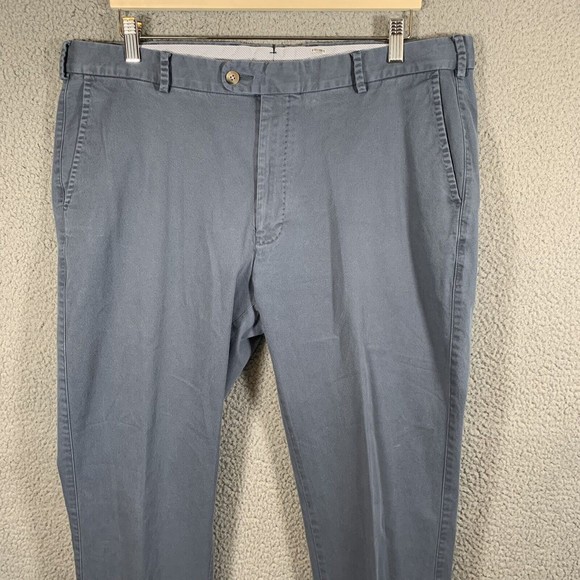 Peter Millar Pants Mens 38x35 Blue Straight Leg Flat Front Preppy - Picture 2 of 8